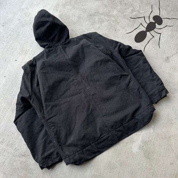 Vintage Y2K Carhartt black Sherpa lined work wear jacket - Picture 6 of 9